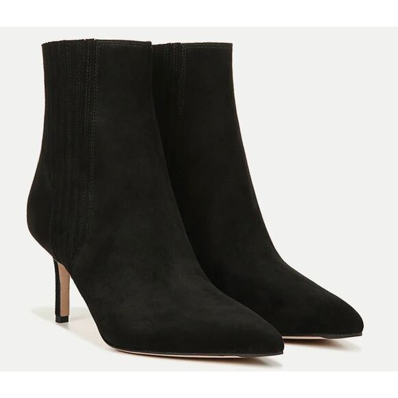 Veronica Beard Lisa Black Ankle Booties Suede - Picture 1 of 13